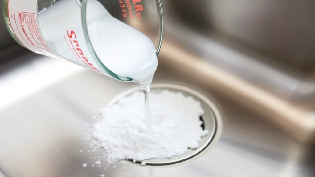 baking soda vinegar drain cleaning
