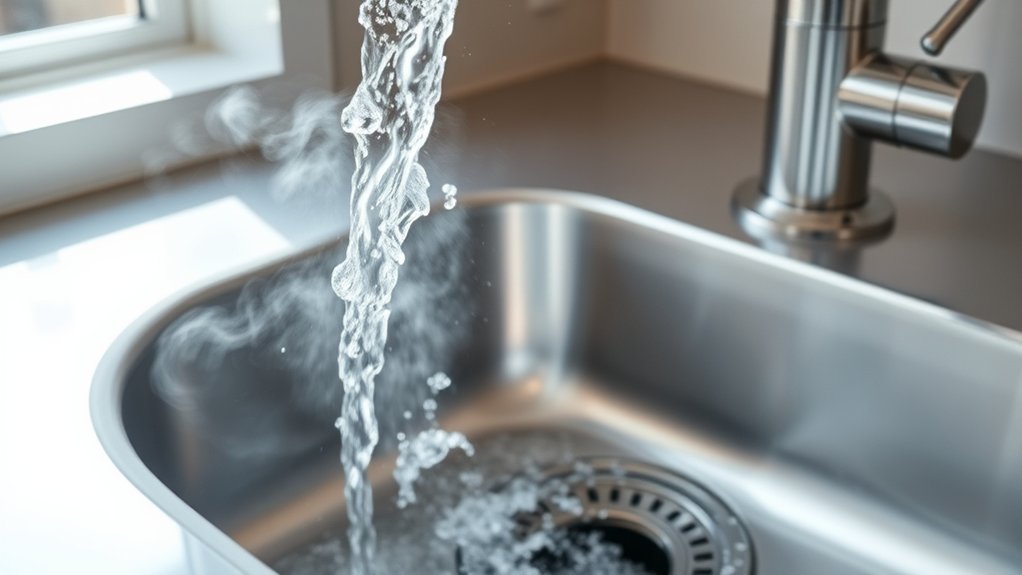 boiling water flushes drain