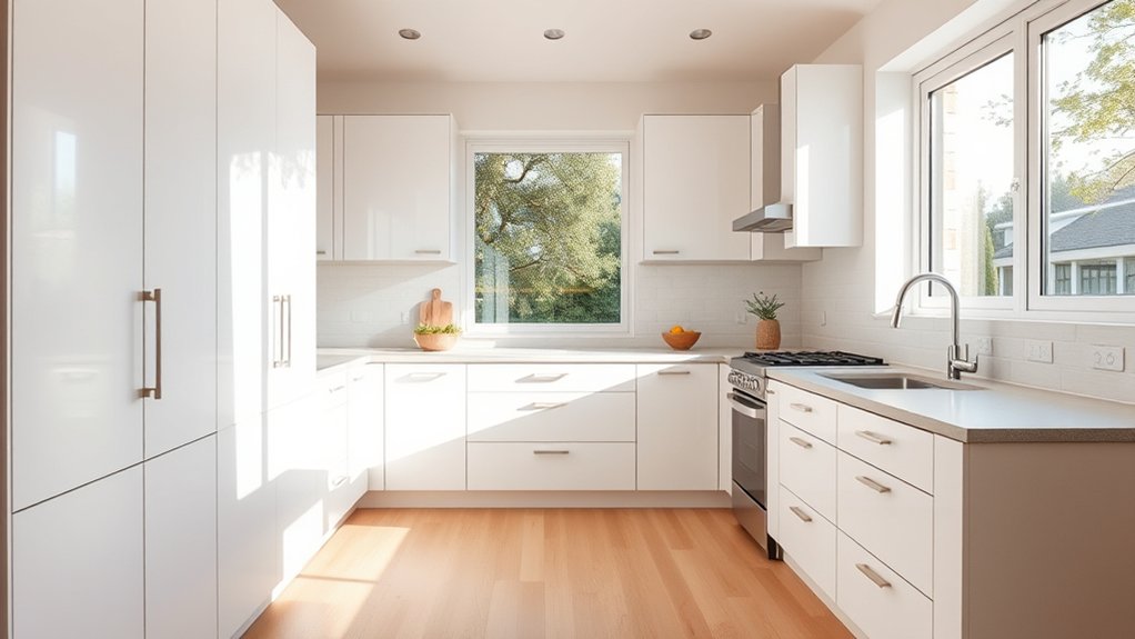 bright spacious clutter free kitchen