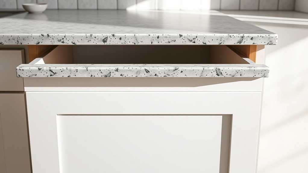cabinet depth and overhang