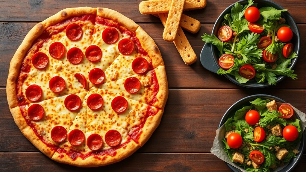classic pizzas with toppings
