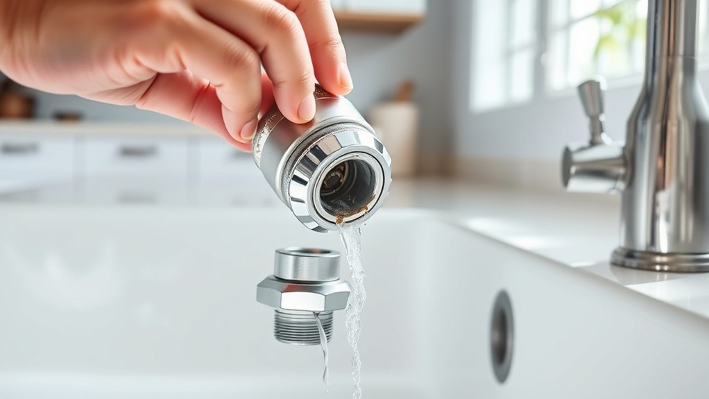 clean faucet aerator screen