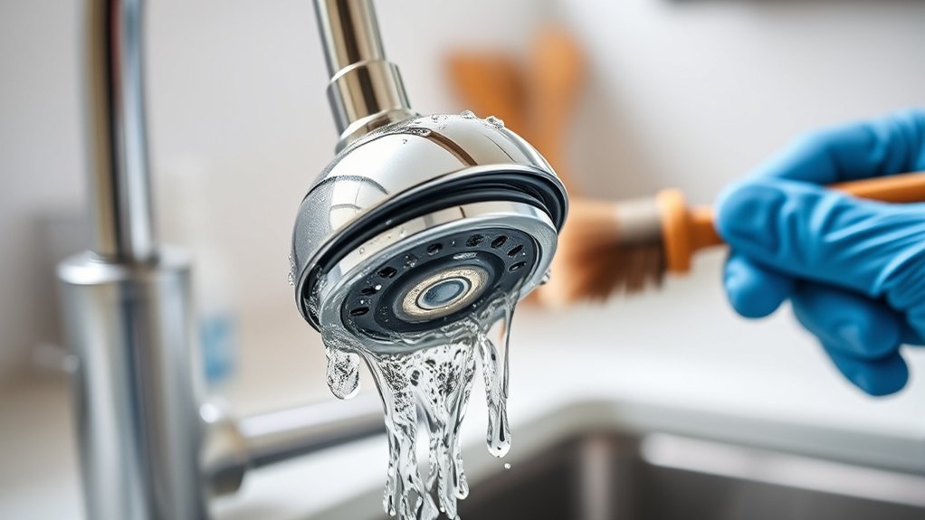 clean faucet head easily