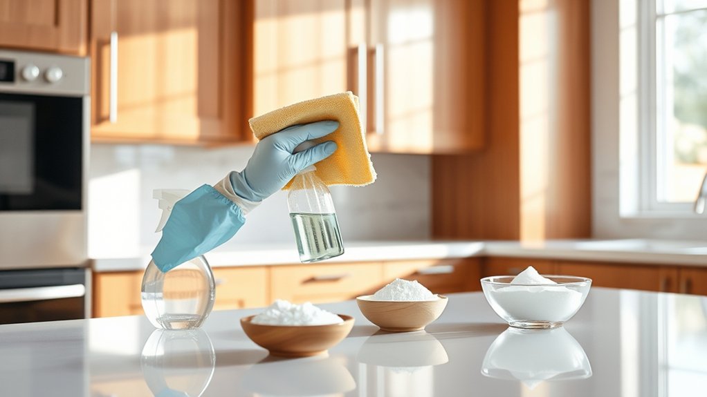 clean grease off cabinets