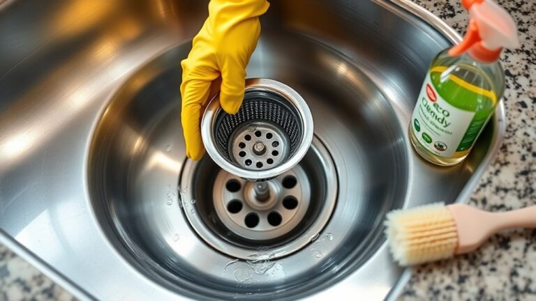 clean kitchen drain easily