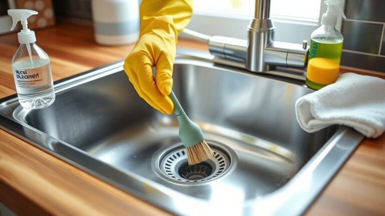clean kitchen sink drain