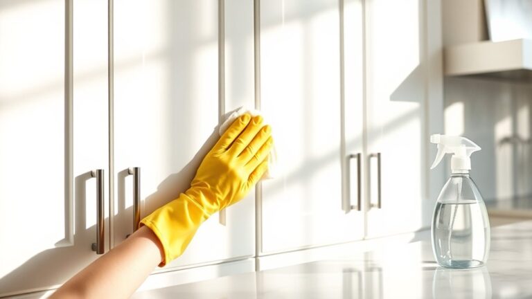 clean painted cabinets easily