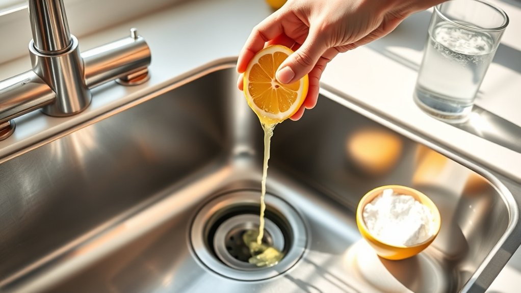clean sink and drain regularly