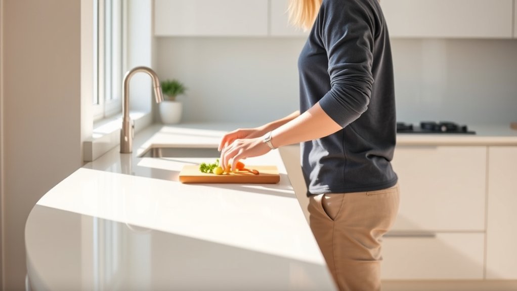 comfortable efficient kitchen workspace