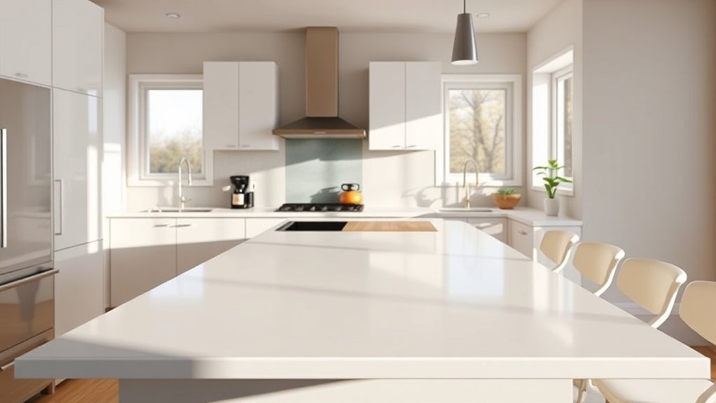 comfortable efficient kitchen workspace