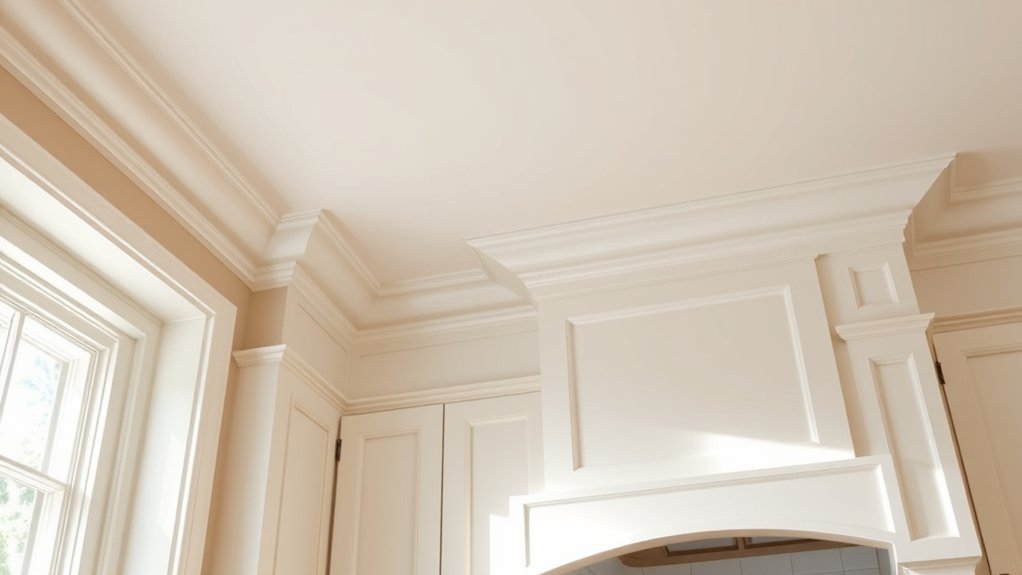 crown molding enhances elegance
