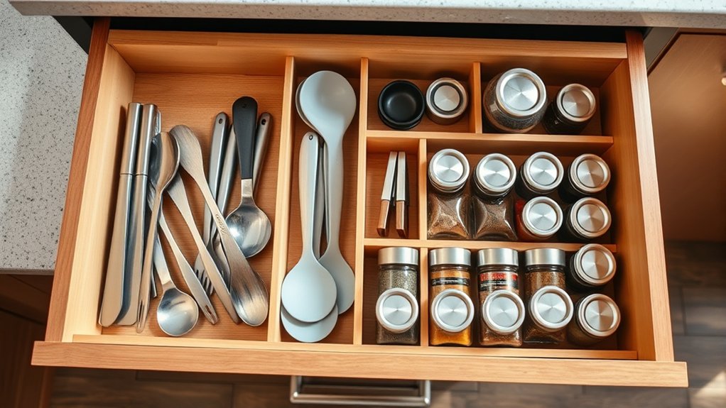efficient kitchen drawer organization