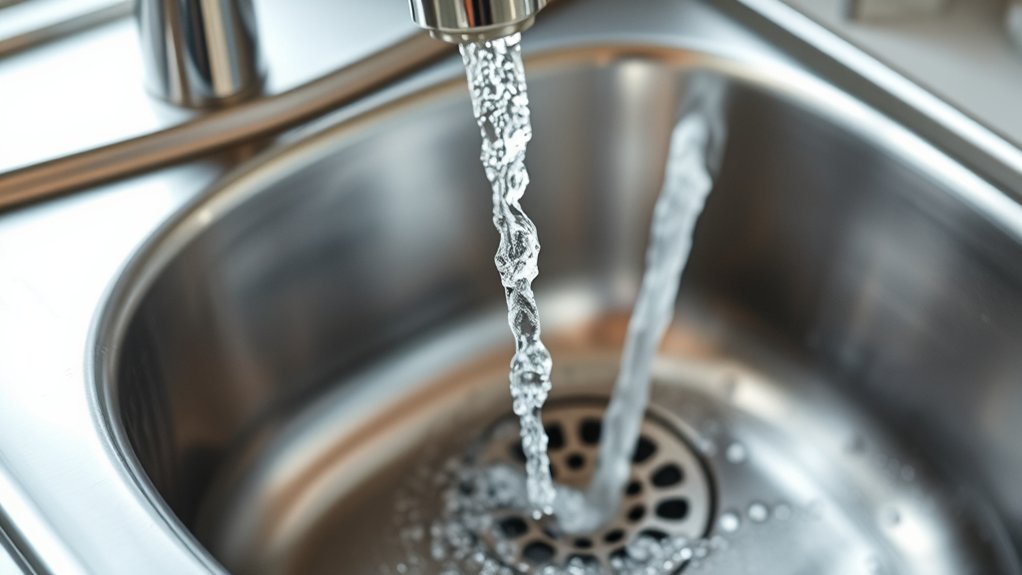 flush hot water carefully repeatedly