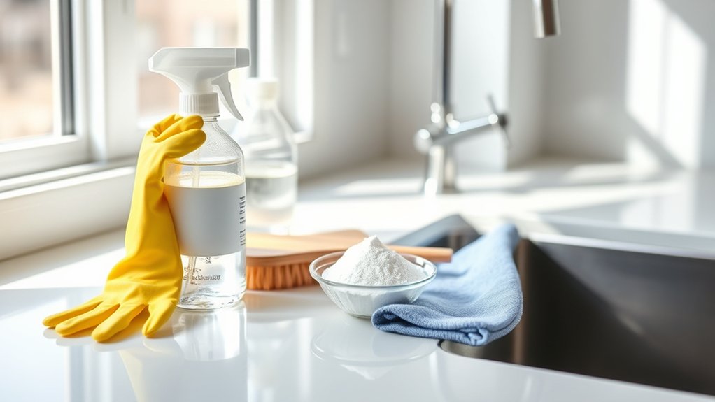 gather cleaning supplies beforehand