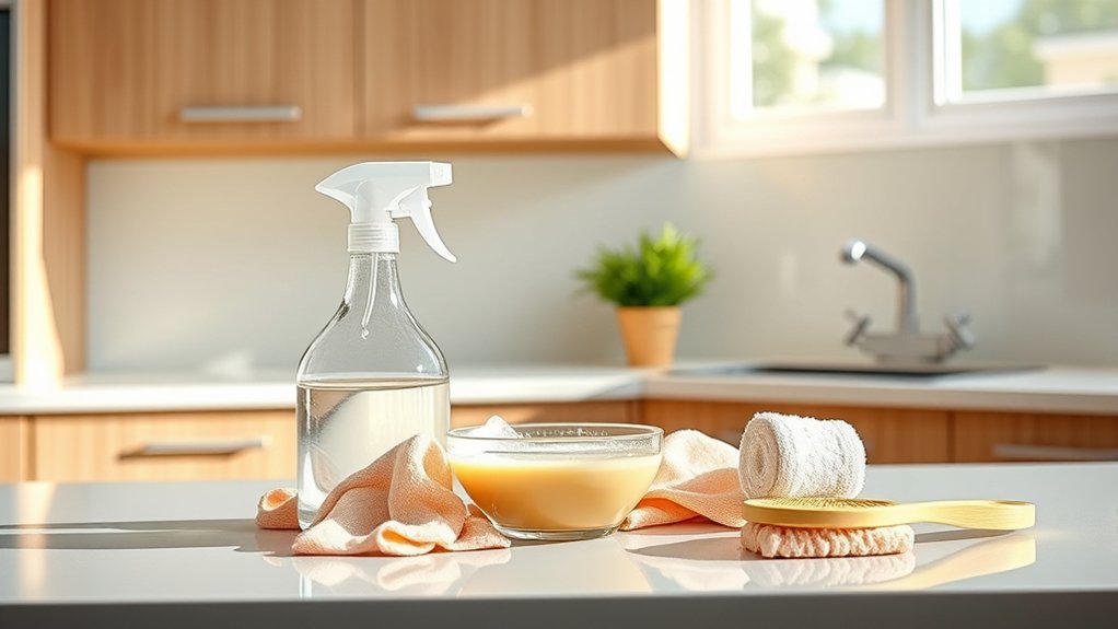 gather cleaning supplies efficiently