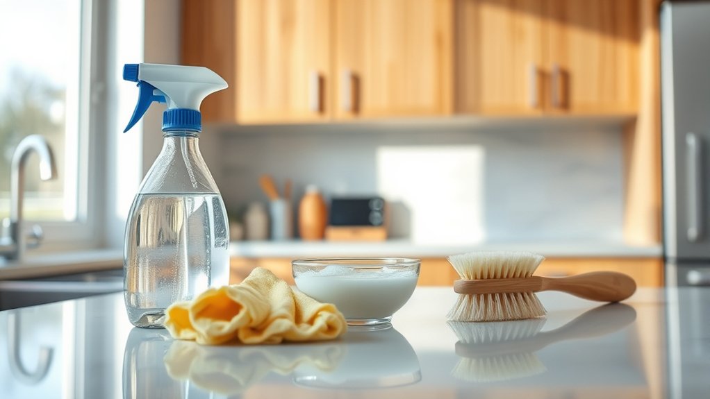 gather supplies before cleaning
