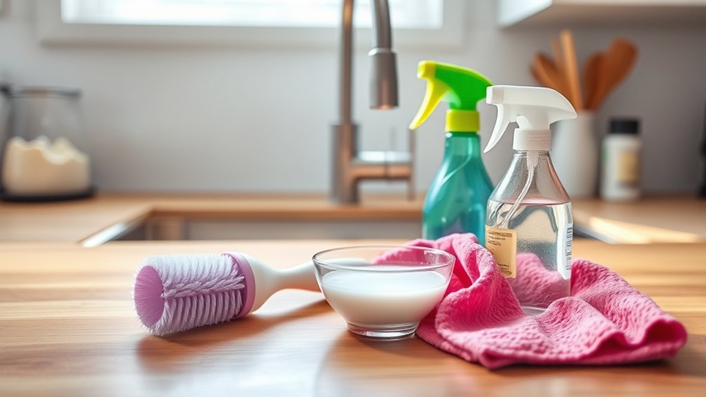 gather supplies for cleaning