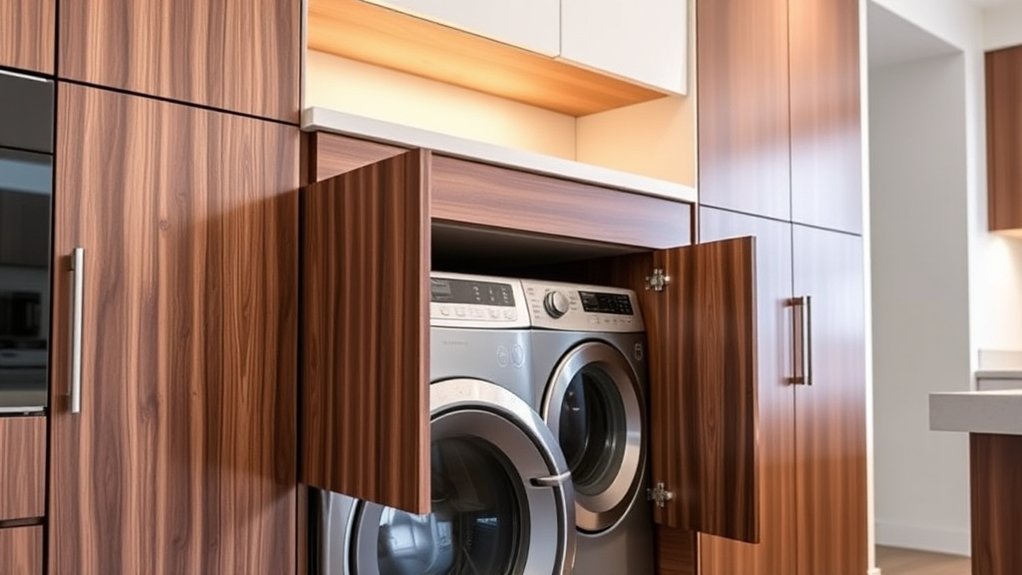 hidden washer dryer organization