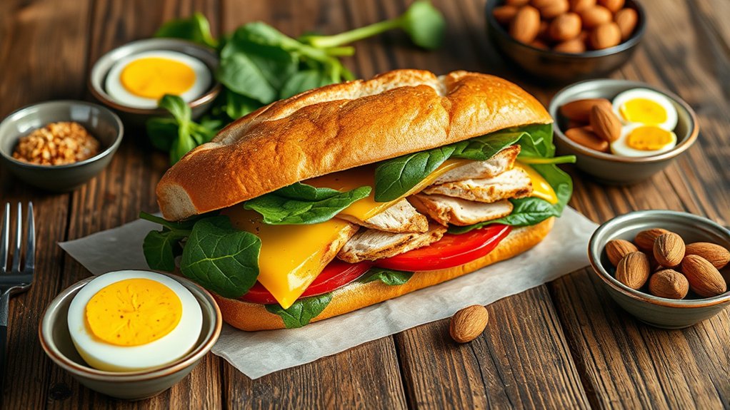 high protein affordable sandwich options