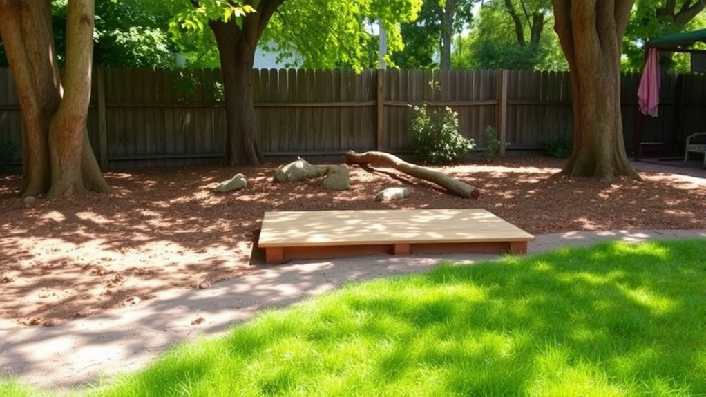 ideal mud kitchen placement
