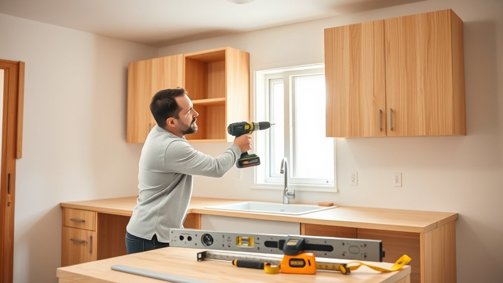 install cabinets efficiently