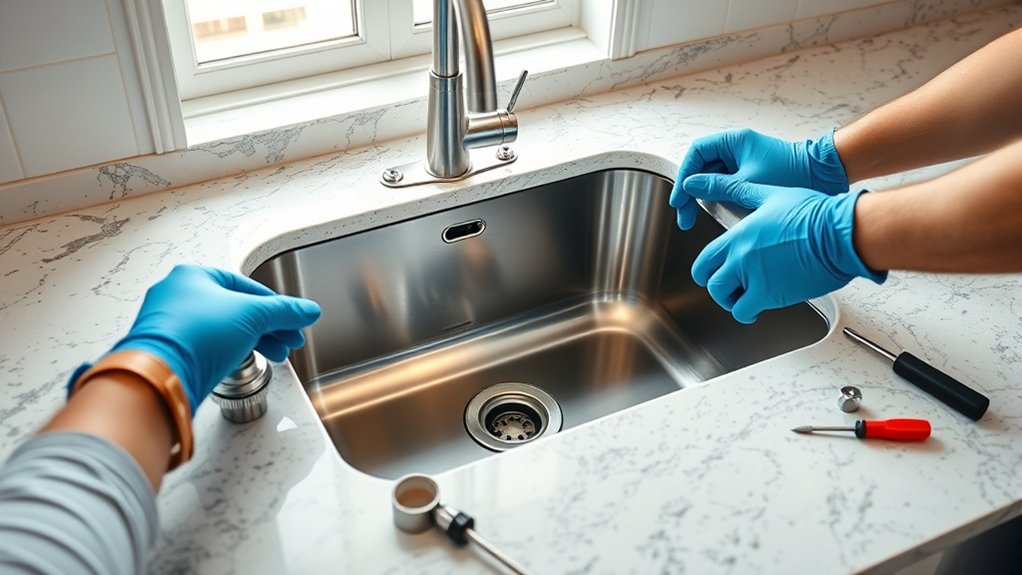 installing kitchen sink easily