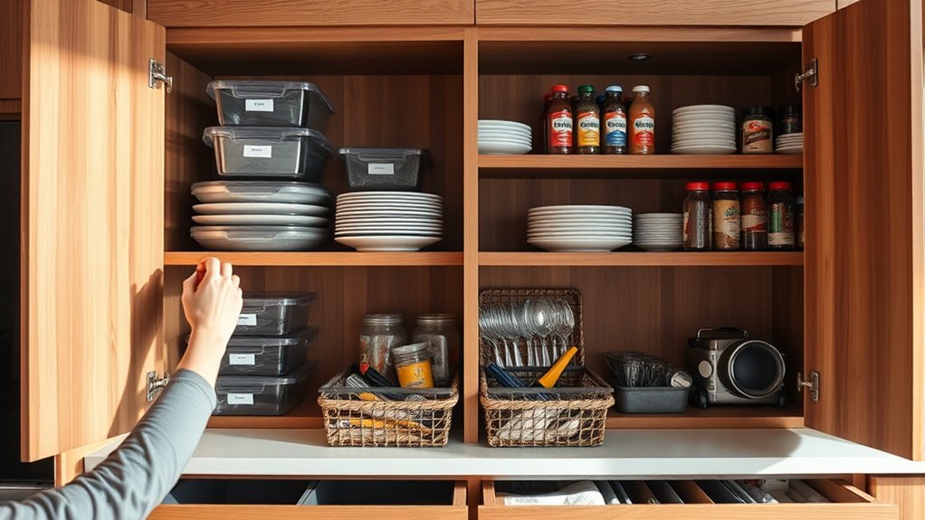 kitchen cabinet organization tips