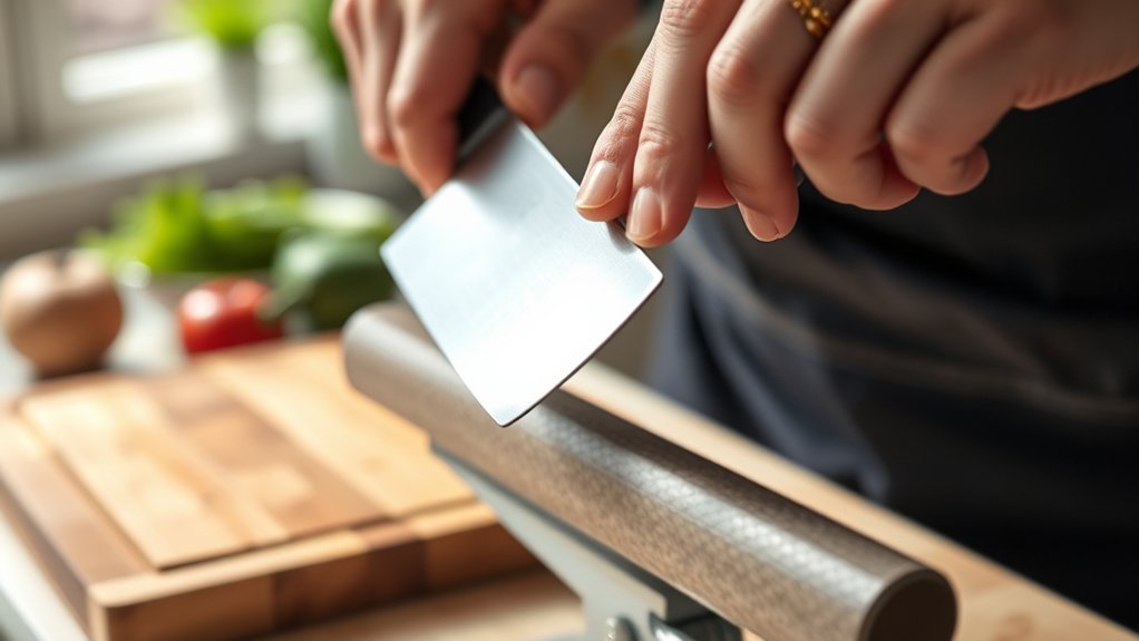 knife sharpening rod technique