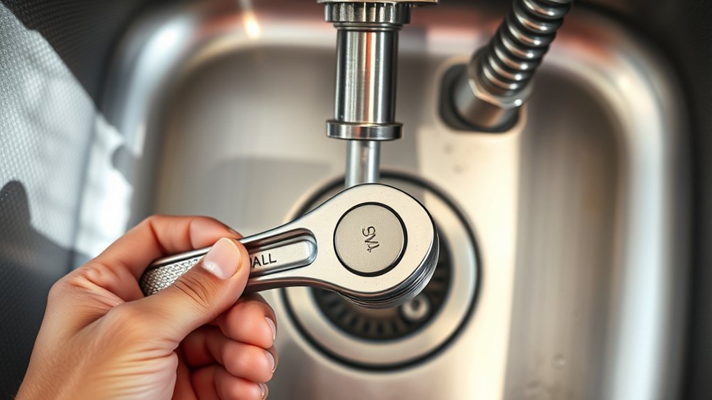 loosen sink drain locknut carefully