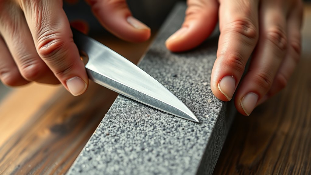 maintain steady controlled sharpening