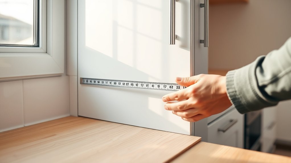 measure cabinets before painting