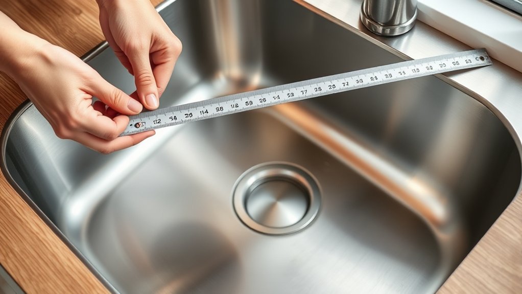 measure sink dimensions accurately