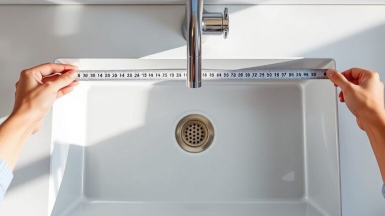 measuring sink dimensions accurately
