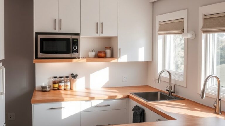 microwave placement in small kitchen