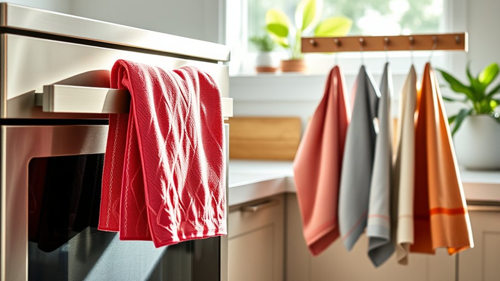 optimal kitchen towel placement