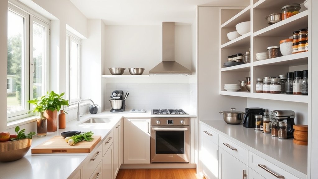 organized functional kitchen zones