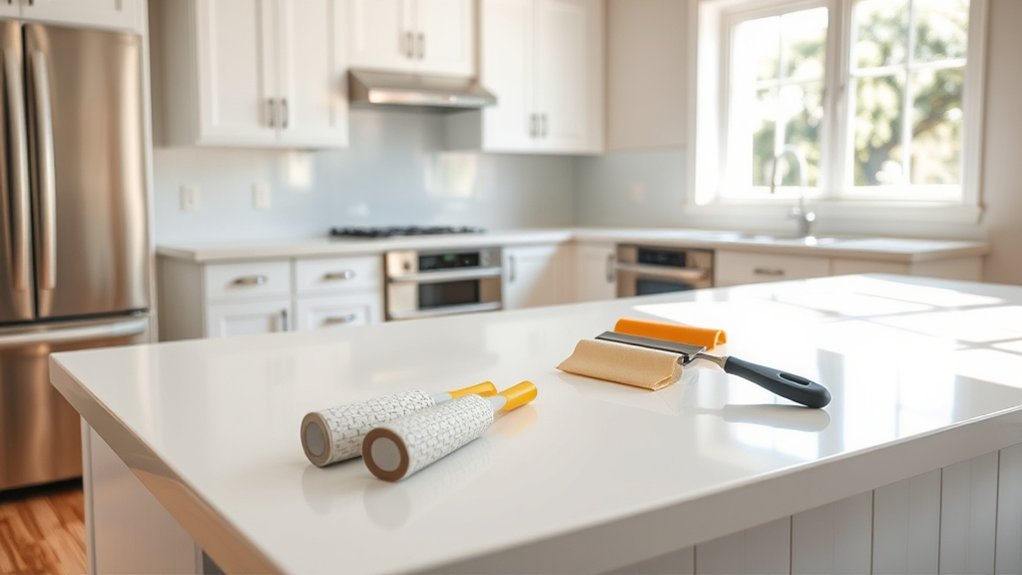 painting kitchen countertops step by step