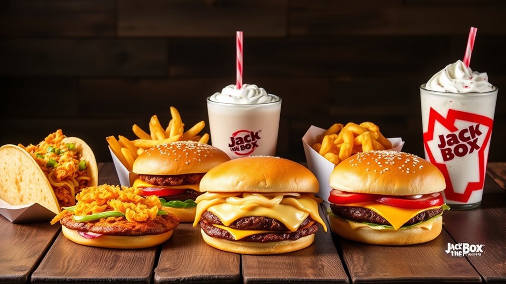 popular jack in the box menu