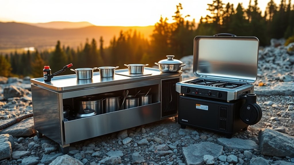 portable organized outdoor cooking