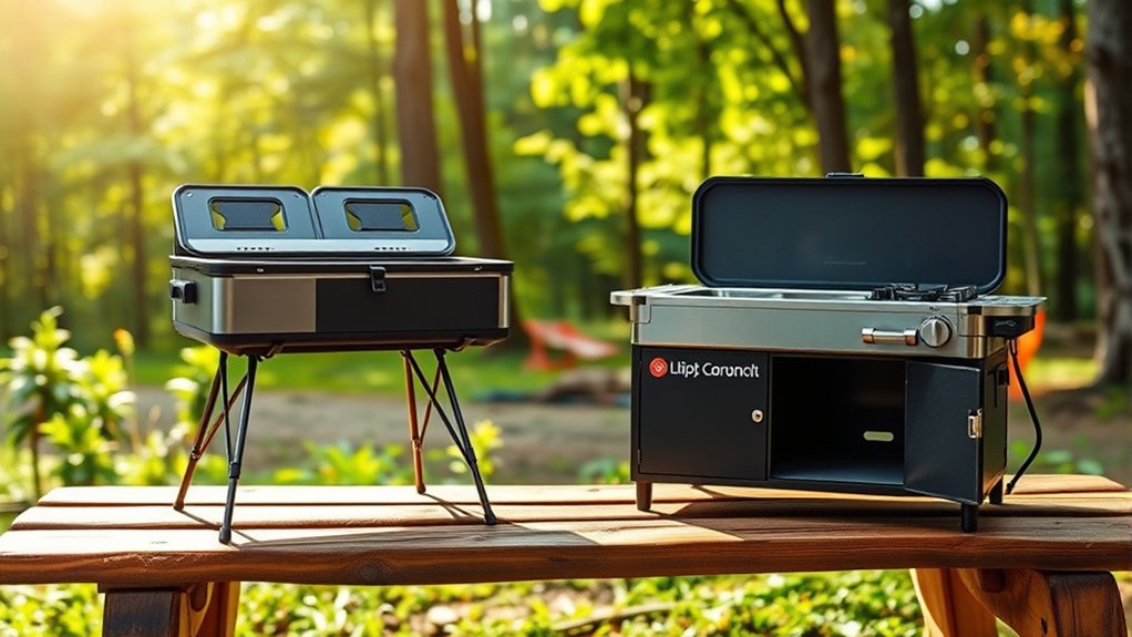 portable versus organized cooking