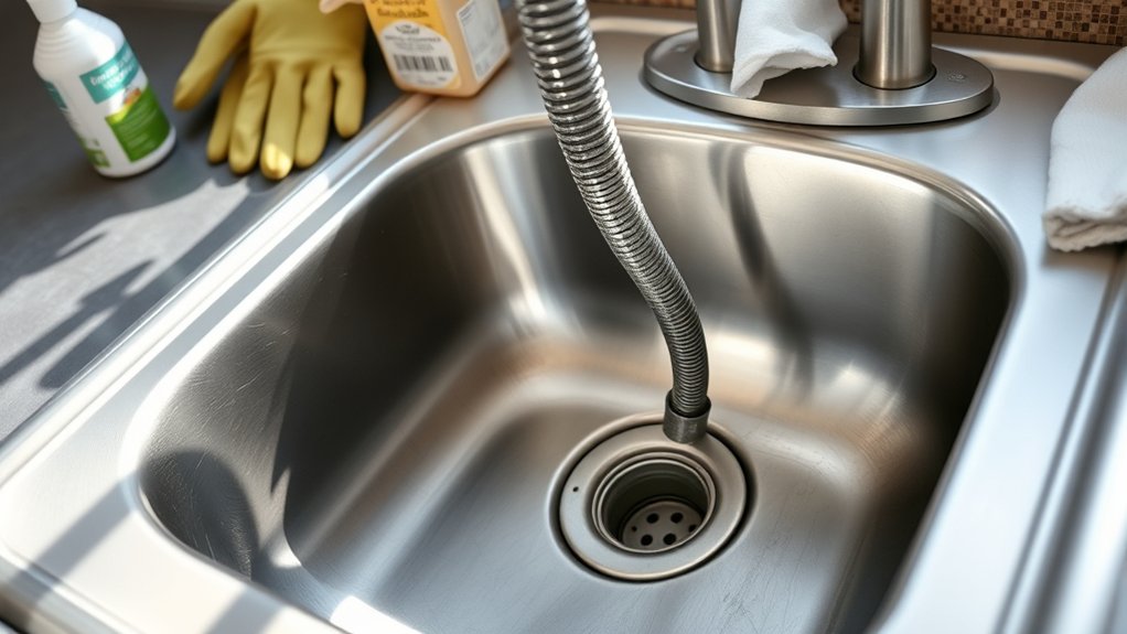 prepare sink and tools