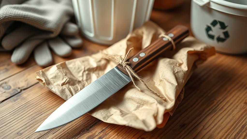 proper knife disposal method