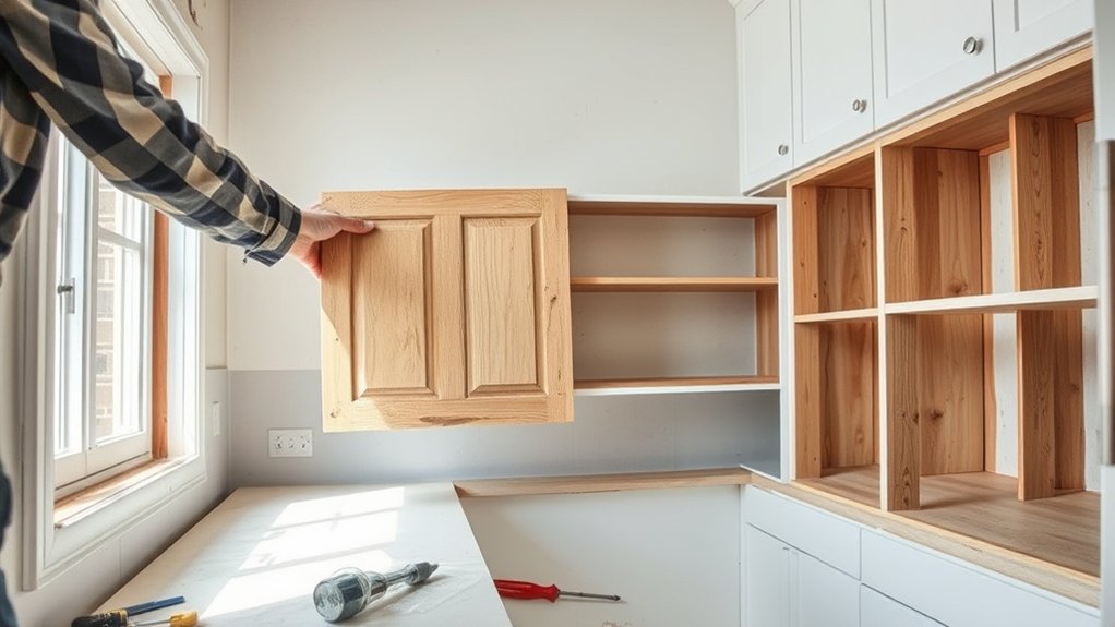 remove cabinets carefully step by step