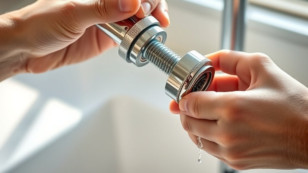 remove faucet head carefully