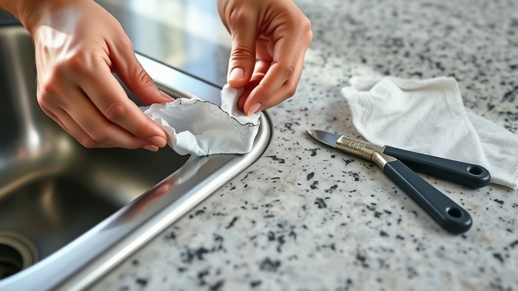 remove old caulk thoroughly
