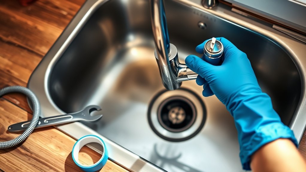 replace kitchen faucet easily
