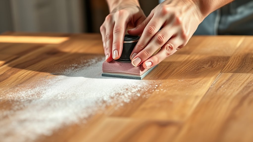 sand with grain carefully