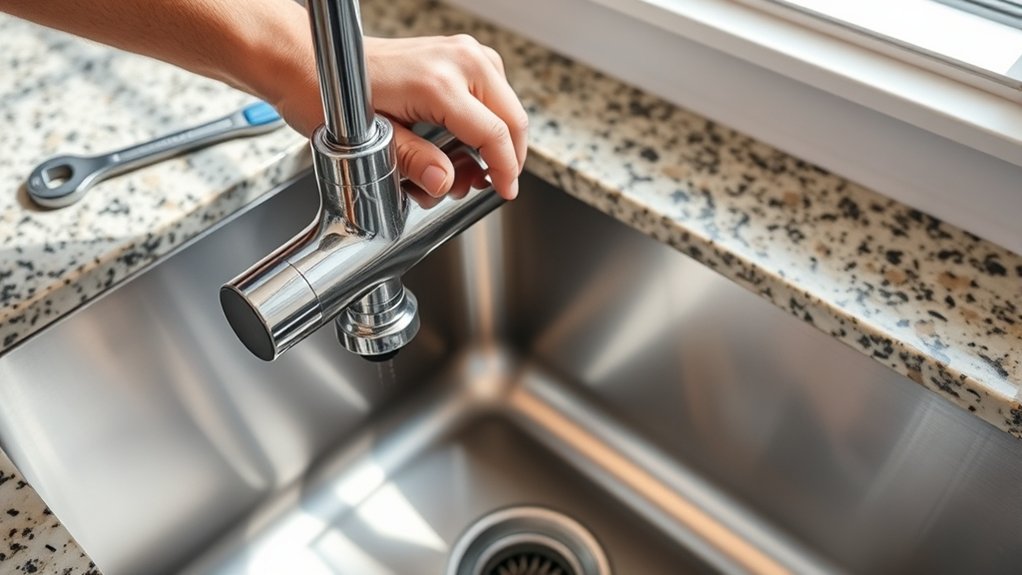 secure faucet firmly in place