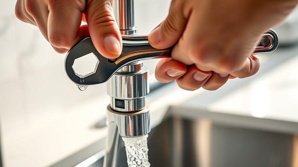 secure loose faucet properly