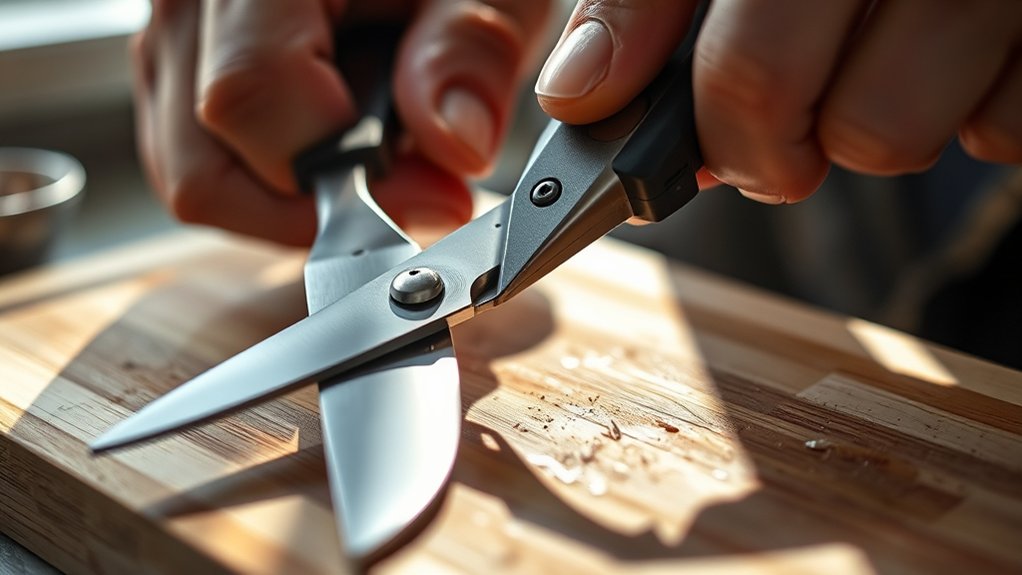 sharpening kitchen shears easily